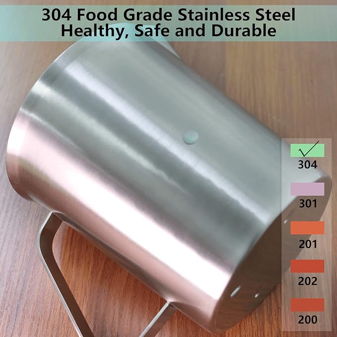 Newness Stainless Steel Measuring Cup, Metal Measuring Cup with Handle (Upgraded, 3 Marking Including Cup/ML/Ounce Scale), 16 Ounces (0.5 Liter, 2 Cup) (Pack of 2)
