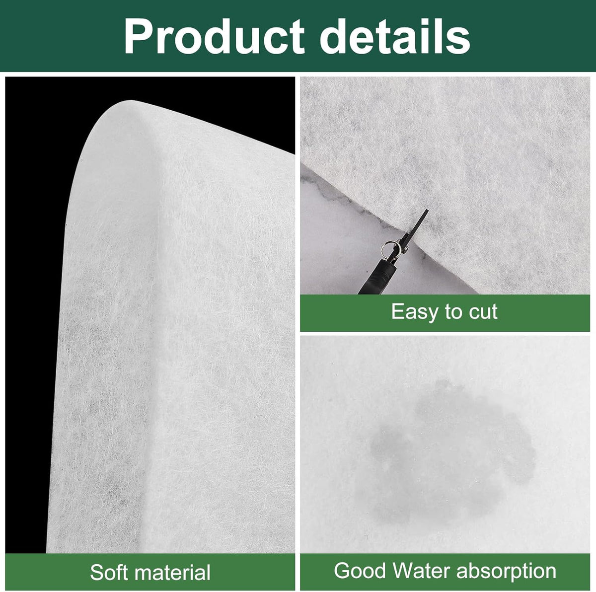 10PCS 7.87x7.87 inch Watering Hanging Basket Liners, White Self Watering Planter Insert Linering Mat, Hanging Basket Self Watering Liner/Watering Liners Absorbing Mat for Hanging Baskets, Planters