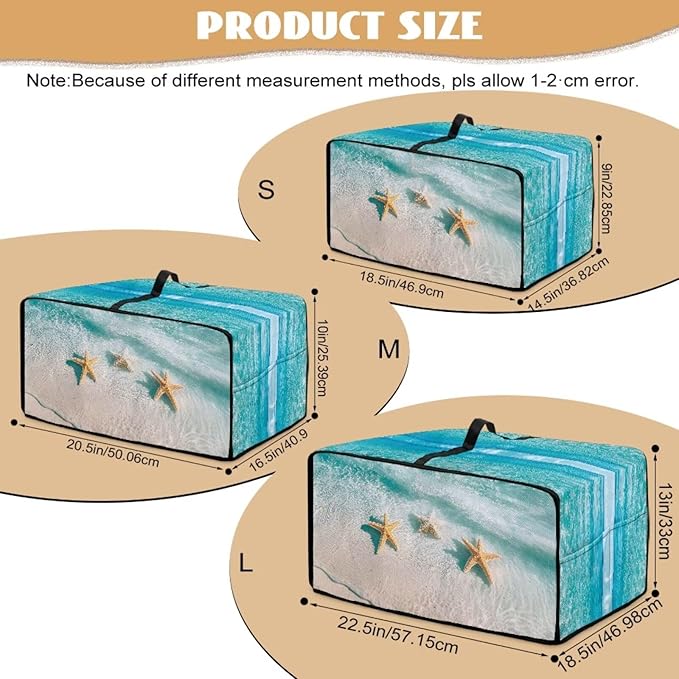 Convection Oven Cover Kitchen Countertop Appliance Covers Washable Convection Microwave Oven Protector 14.5 x 18.5 x 9 Inches, S, Beach Starfish Hawaii
