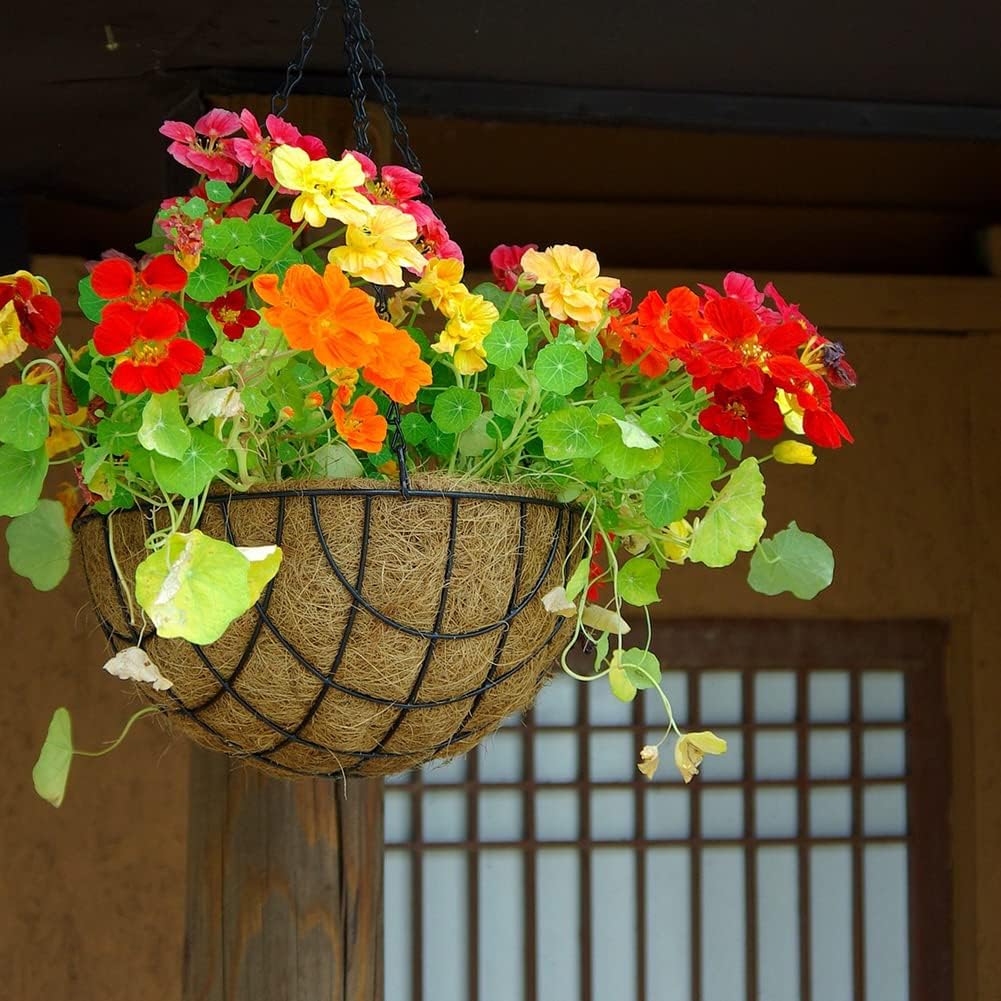 2PCS Hanging Basket Liners Coco Liner 20 Inch Round Coconut Coir Basket for Plants Replacement for Hanging Basket 100% Natural Coconut Fiber Plant Basket Liner for Garden Planter Flower Pot