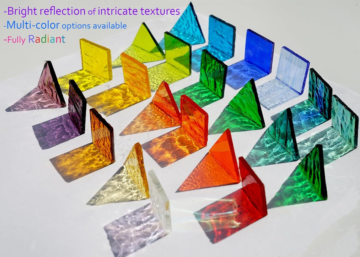 Large Transparent Textured Glass Mosaic Tiles for DIY Glass Crafts, 200g Stained Glass Pieces Supplies for Mosaic Art, Cathedral Mosaic Glass Tiles for DIY Mosaic Art and Crafts, Gold Haze