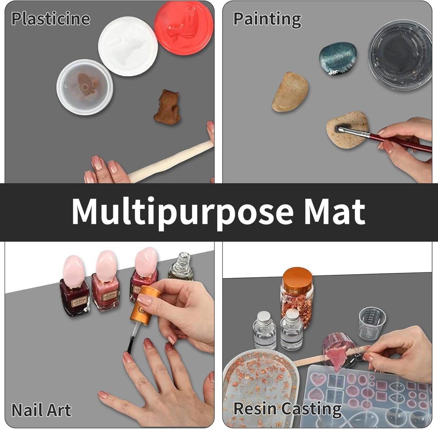 2MM Super Thick Large Silicone Mat, 31.5"x23.6"(80cmx60cm) Non-Slip Heat Resistant, Thicken Kitchen Counter Mats, Waterproof Countertop Protector for Craft (Brown)