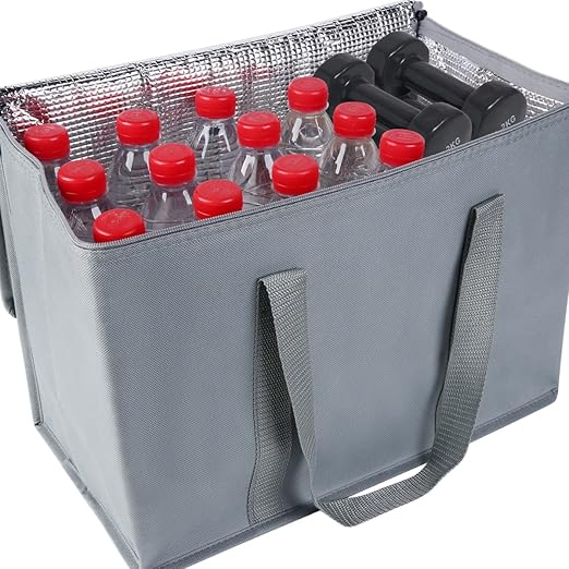 musbus 2 pk Insulated Car Organizer - Collapsible, Multi-Compartment Automotive SUV Trunk Organizer for Storage w/Adjustable Straps - Truck & Car Accessories for Women and Men Grey, gyay