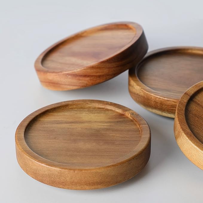 Glass Storage Jars with Acacia Wooden Lid Set of 3, 34 OZ High Borosilicate Glass Containers Kitchen Food Canisters s for Coffee Beans/Sugar/Tea/Nuts