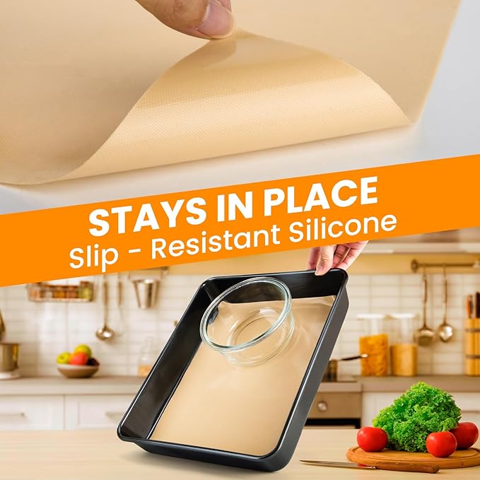 Best German Silicone Baking Mat Roll + 3Pack Large Heavy Duty Oven Protector Mat
