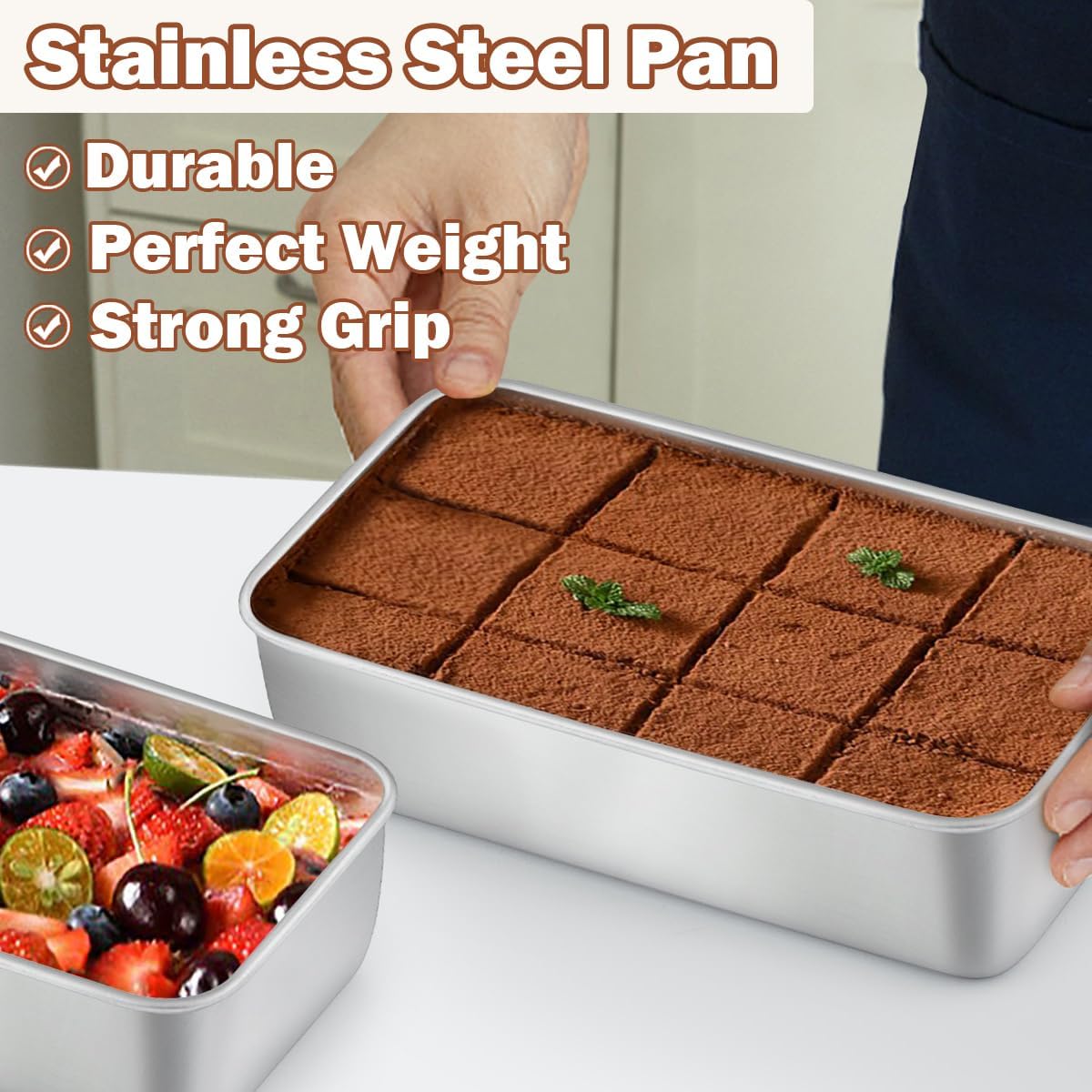 LIANYU 9 Pack Bread Loaf Pans for Baking 9x5Inch, Stainless Steel Meat Bread Baking Pans, Loaf Tin for Homemade Banana Sandwich Sourdough