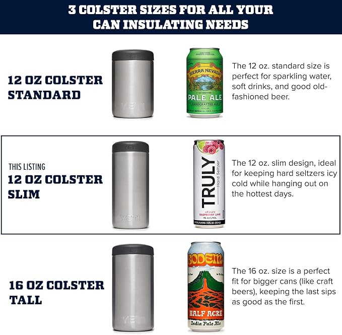 YETI Rambler 12 oz. Colster Slim Can Insulator for the Slim Hard Seltzer Cans, Sharptail Taupe