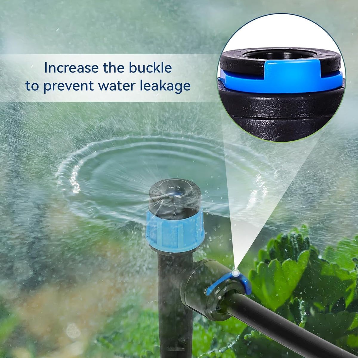 40PCS 1/4 inch Tubing Drip Irrigation Emitters Sprayer,360 Degree Drip Emitter Sprayer with Stake, Irrigation Dripper Sprinklers for Drip Irrigation System
