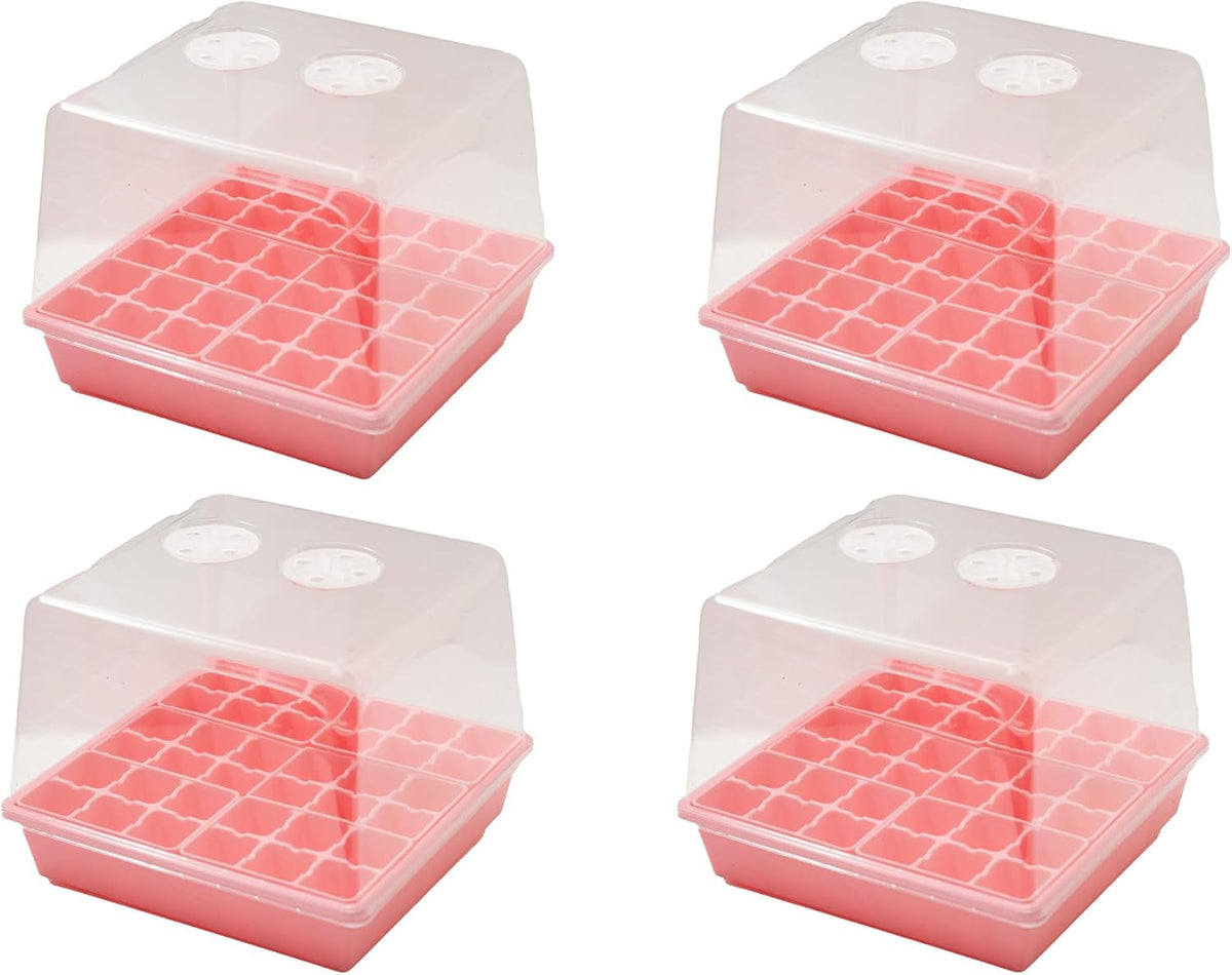 Bootstrap Farmer Countertop Seed Starter Kit in Pink, Reusable 1010 Tray Bundle with Inserts and Humidity Dome