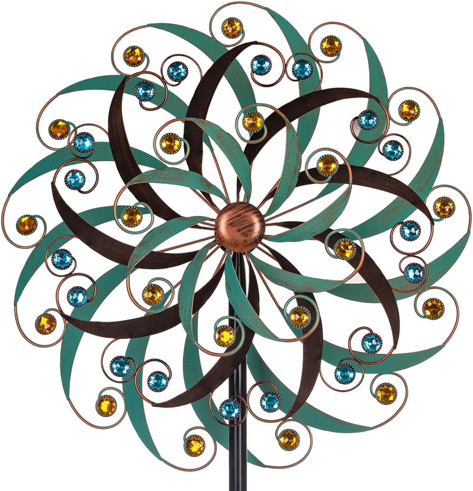 VEWOGARDEN 20" Dia Large Wind Spinner, Outdoor Metal Windmill Spinner - Yard Art Spinner Wind Catchers Sculpture for Patio, Lawn & Garden Decor