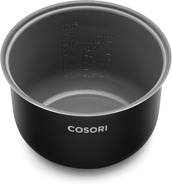 Cosori 5-Quart Rice Cooker Inner Pot Non-Stick for 10 Cup Uncooked CRC-R501- KUS Rice Cooker Only, 6-Layer, CRP-R501IP-KUS
