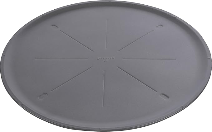 GoodCook Everyday Nonstick Steel Pizza Pan, Built-In Cutting Guide, 16-Inch, Gray