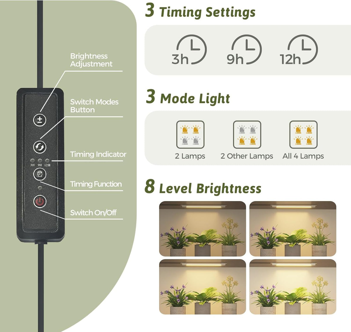 Plant Stand Indoor with Grow Light 14 tiers Large Plant Shelf for Indoor Plants Display Heavy Duty Plant Rack for Living Room Patio Decor