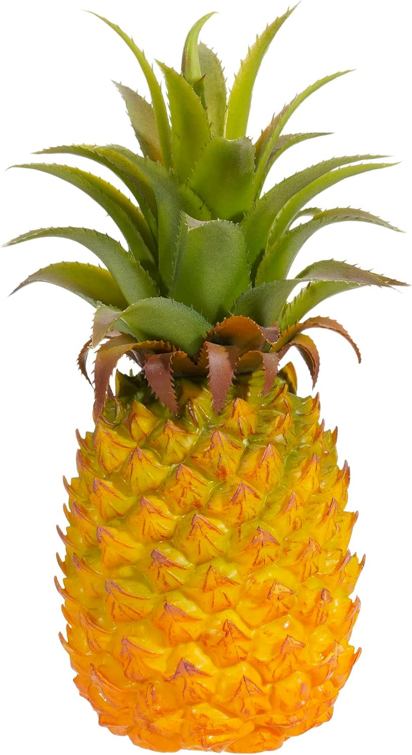 QIRMIZI Artificial Pineapple -Simulated Fruit Decoration, Lifelike Fake Fruit Model, Perfect for Home Decor, Kitchen, Party & Photography Prop – Realistic & Eco-Friendly,Yellow Meduim