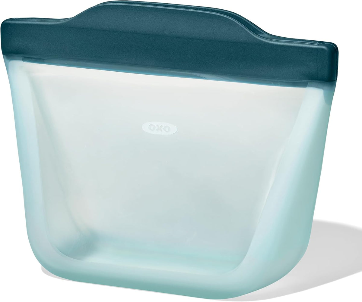 OXO Good Grips Silicone Reusable Bag – Stand-Up Snack (12 oz) – Lagoon