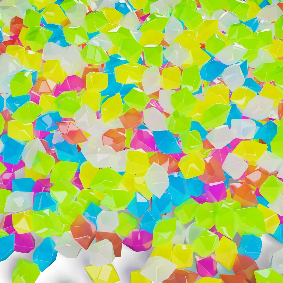 Glow in The Dark Rocks, 500PCS Fairy Garden Decorations Stones, Outdoor Decor for Mixd Color Luminous Pebble Stones for Plants/Backyard/Aquarium (1, Mixd, 500)