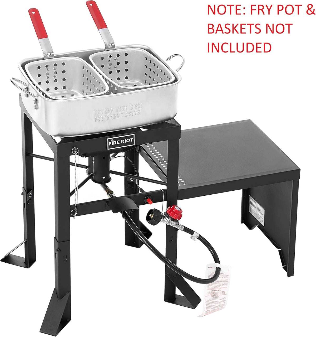 Propane Outdoor High Pressure Dual Jet Burner Gas Boiler & Cooker with 130,000BTU, 10PSI CSA Approve Adjusable Regulator, for Outdoor Fryer, Canjun Fry & Boil, Maple Syrup Prep, Seafood Boil