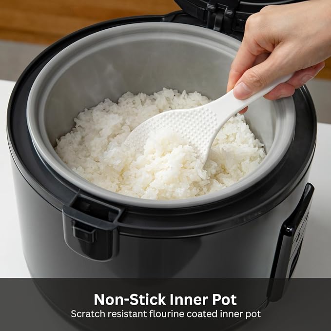 Tiger JNP-S55U-KY 3 Cup Capacity White Rice Cooker with Non-Stick Inner Pot, Retractable Power Cord, and Keep Warm up to 12 hours (Obsidian Black)