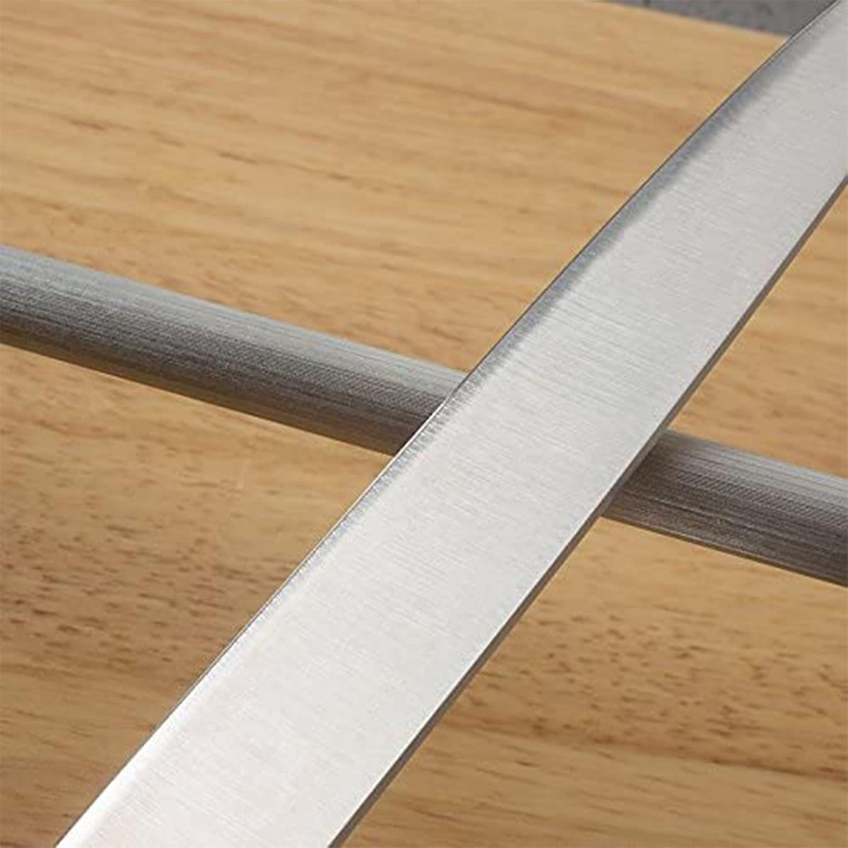 10 Inch Sharpening Steel, Professional Carbon Steel Knife Sharpener, Fresh Red