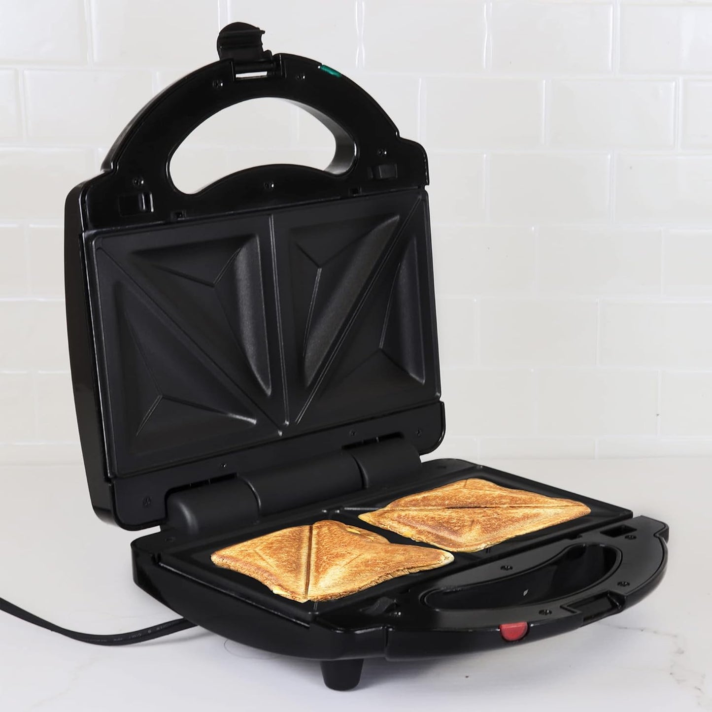 Total Chef 4 in1 Grill Waffle Maker - Mini Belgium Waflera, Sandwich, Panini Press Machine, Electric, Non-Stick Removable Plates, Easy To Clean Countertop Cooking Kitchen Appliance For Breakfast