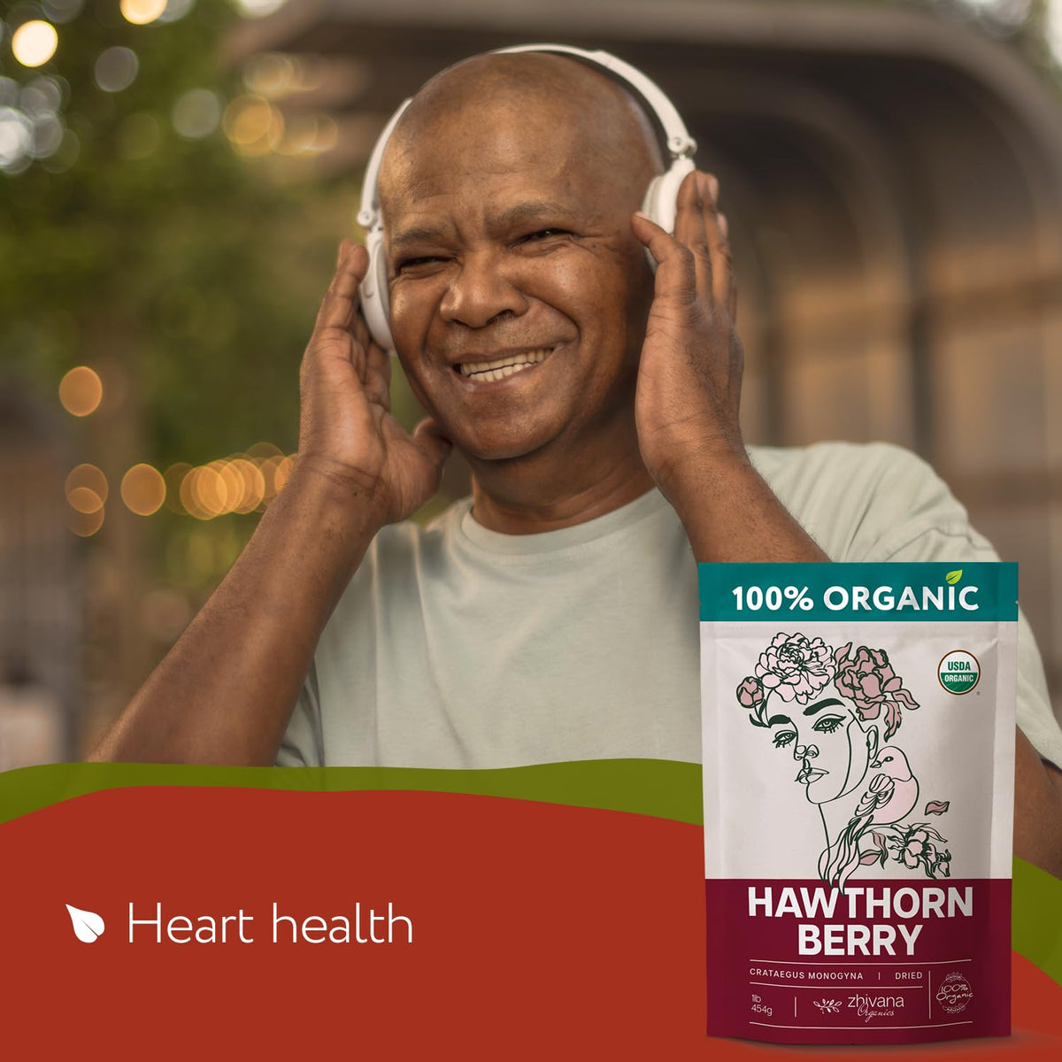 Super Large Value Pack 10 LB - Organic Hawthorn Berry Tea - Hawthorne Berries Organic - Healthy Circulation, Heart, Pressure Balance