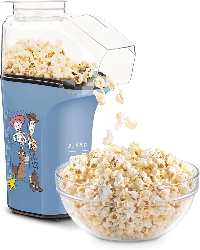 Disney Dash Fresh Pop Popcorn Maker - Oil-Free, Air Popcorn Popper - With Measuring Cup & Recipe Guide - Perfect for Movie Nights - 16 Cups, Toy Story
