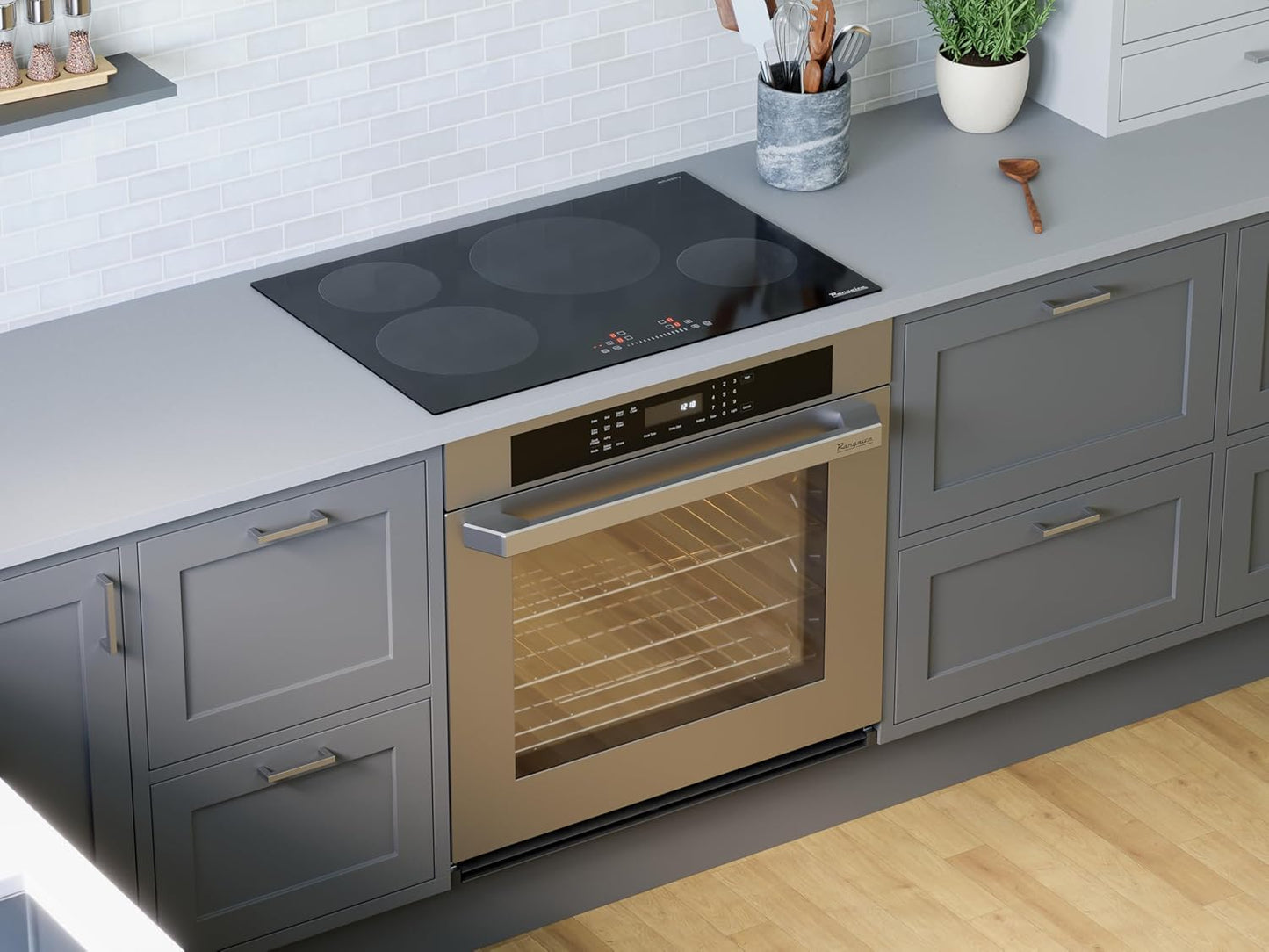 RCI301S 30" Induction Cooktop, 8100W, 4 Burners, Built-in Stove Top, Booster & Timer, 9 Power Levels, Slide Touch Control, Child Safety Lock, 240V Hard Wire, Ceramic Surface