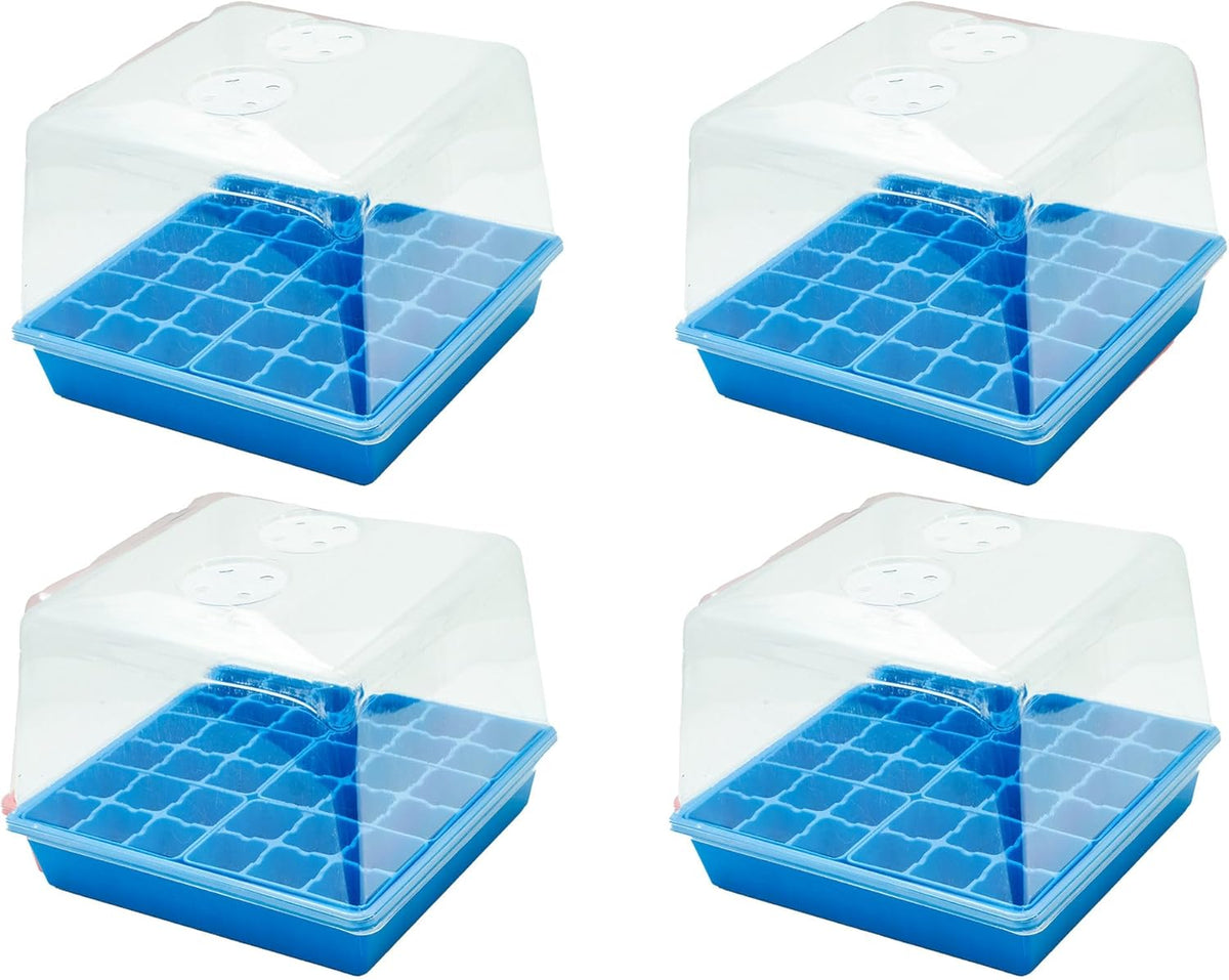 Bootstrap Farmer Countertop Seed Starter Kit in Blue, Reusable 1010 Tray Bundle with Inserts and Humidity Dome