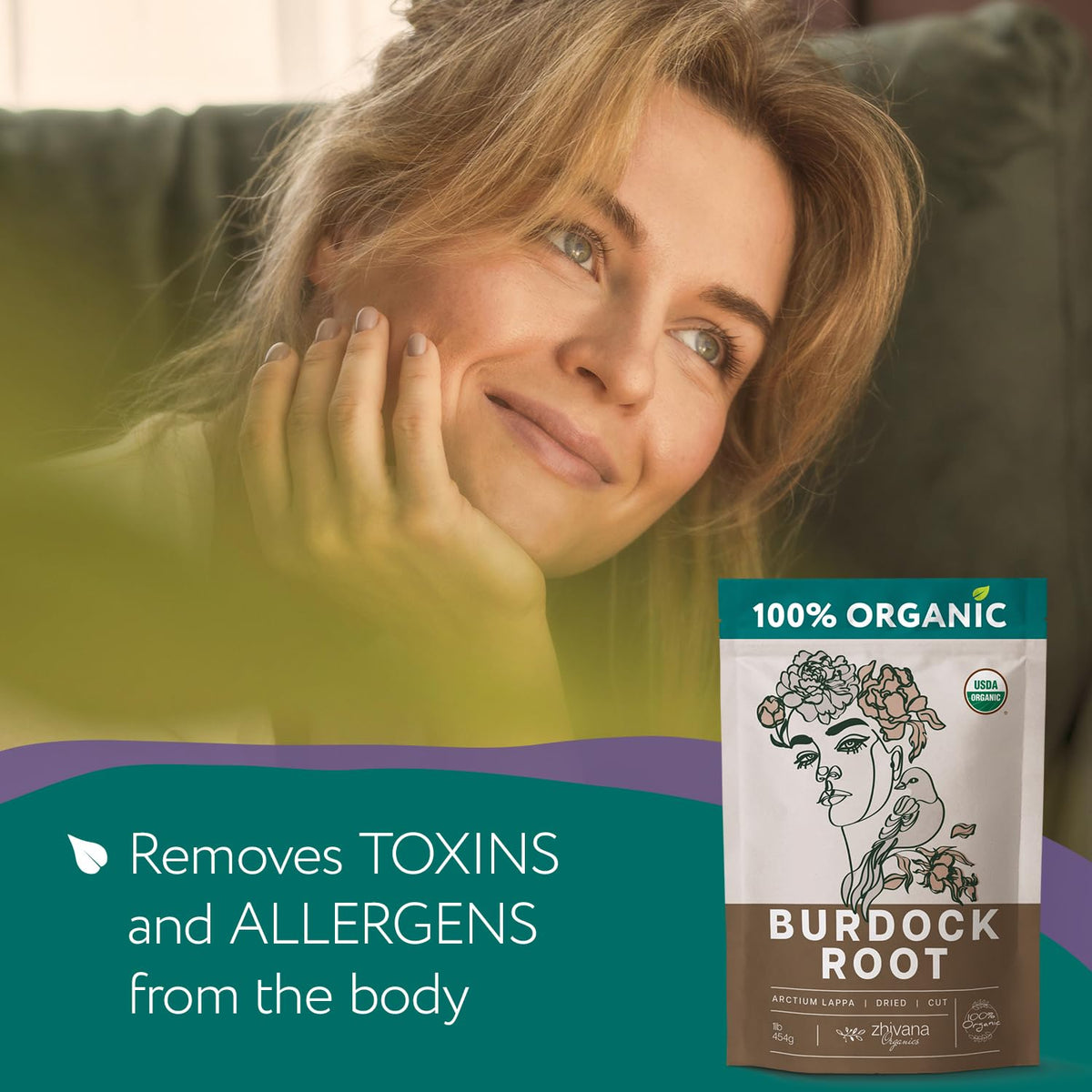 Super Value Pack 10 LB - Organic Burdock Root Tea - Greater Burdock Root Herb - Digestion, Liver Support, Fluid Balance, Healthy Skin