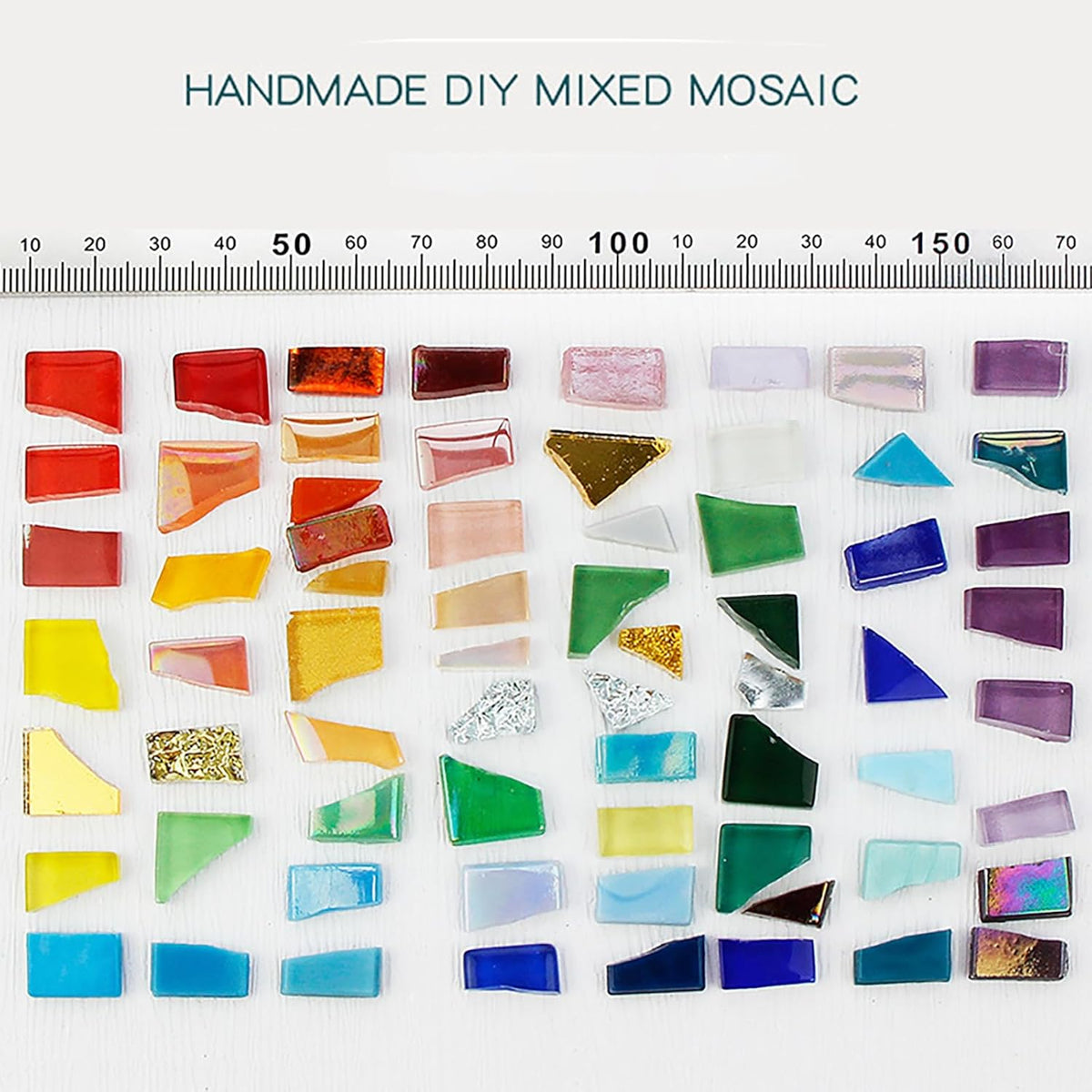 Pink Mixed Irregular Mosaic Glass Mosaic Tiles Pieces, 300 Grams Mosaic DIY Set Adult Mosaic Set, Mosaic Crafts Mosaic Making Supplies