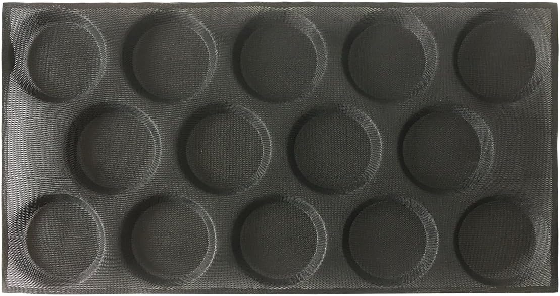 Bluedrop Silicone Hamburger Bread Forms Perforated Silicone Bakery Molds Tartlets Pita Moulds Sheets Food Grade for Industrial Large Size