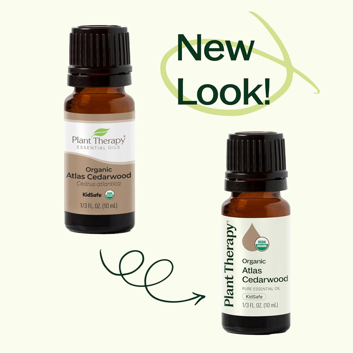 Plant Therapy Organic Atlas Cedarwood Essential Oil 100% Pure, USDA Certified Organic, Undiluted, Natural Aromatherapy for Diffusion, Skin, and Hair, Therapeutic Grade 10 mL (1/3 oz)