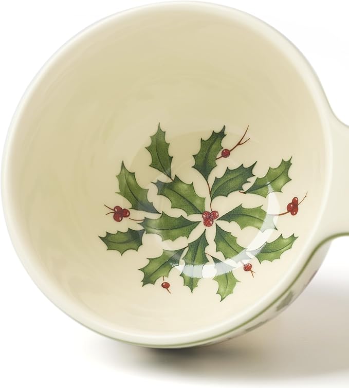 Lenox 898270 Holiday Double Dip Bowl, Christmas Dishes, Festive Serveware