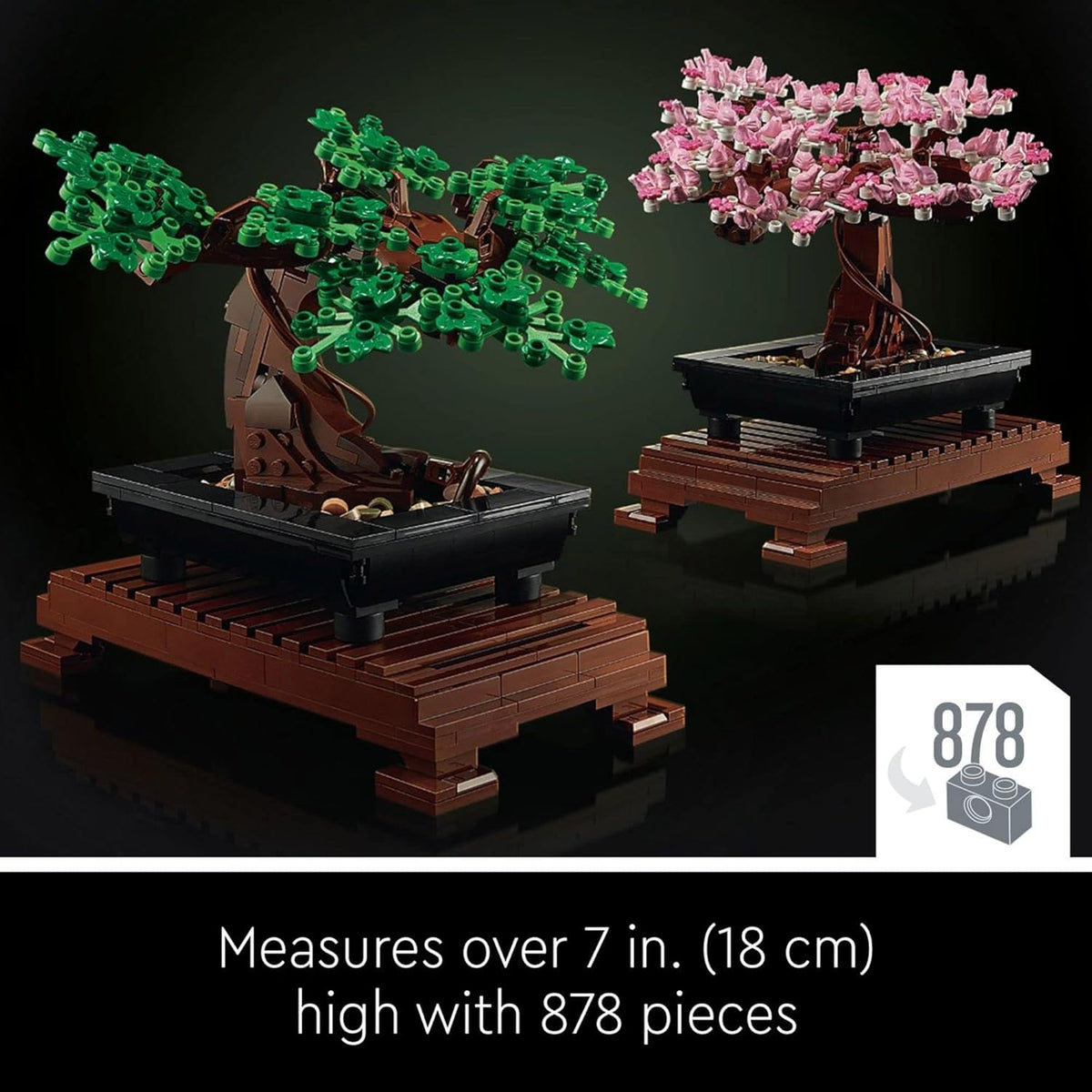 LEGO Icons Bonsai Tree Building Set - Artificial Bonsai Tree Plants for Home Decor, Adults Ages 18+ - Faux, Fake Plants for Table, Desk, Office - Birthday Gift for Men & Women - 10281