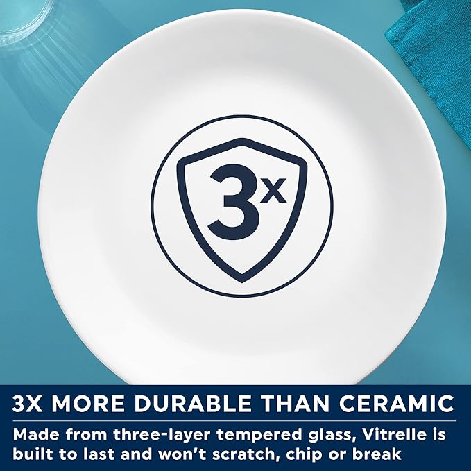 Corelle Dinnerware Set (Set of 4 Bowls, Country Cottage) Set for 4 | Includes 4 x Cereal/Soup Bowls