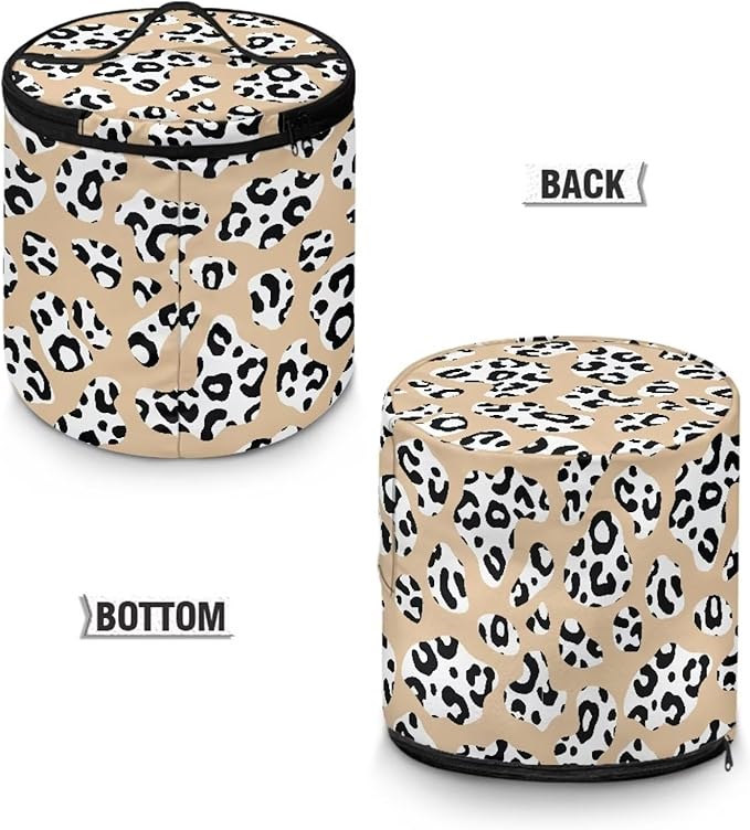 Electric Pressure Cooker Insulation Handbag Reusable Electric Pressure Cooker Storage Bag Zipper Closure Cover, Brown Cow Print
