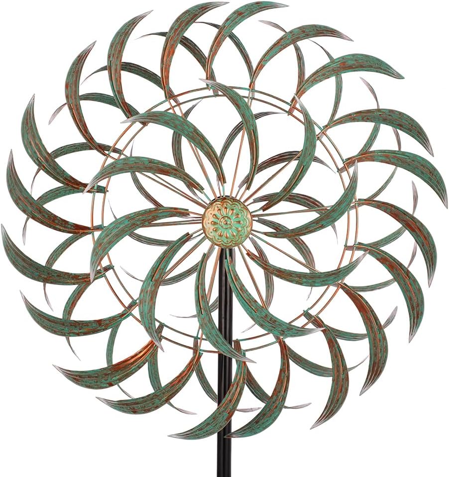 VEWOGARDEN 85” Large Metal Wind Spinners Outdoor Wind Sculpture Yard Art Kinetic Wind Spinners for Yard and Garden Patio Lawn Decor (20 * 85 inches)