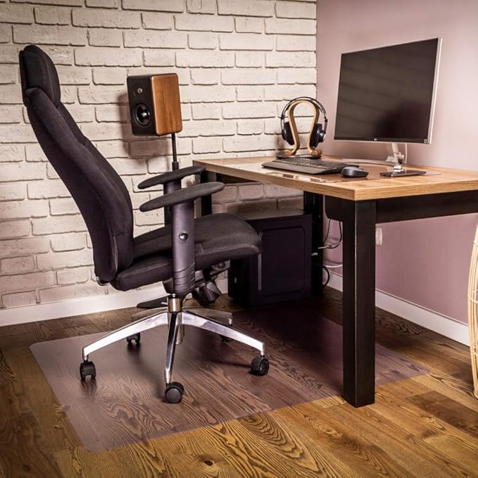 NECAUX Custom Multisize 1.5mm Thick Frosted PVC Table Cover Protector - 48 x 104 Inches, Transparent