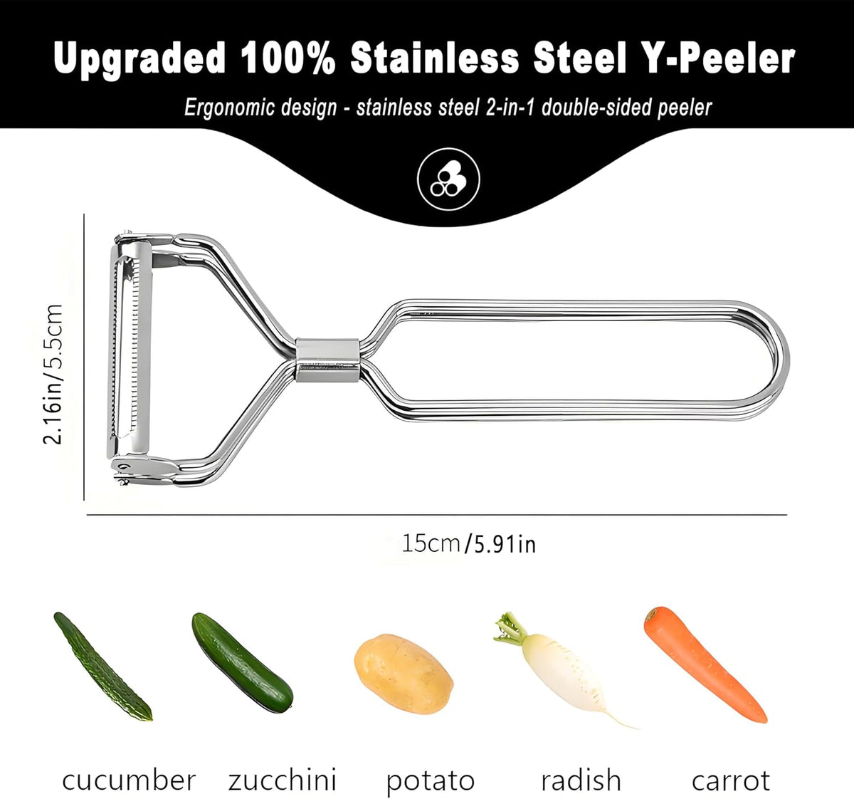Best Vegetable Carrot Potato Peelers for Kitchen, Just Like Mom's old steel Fruits Peeler (steel)