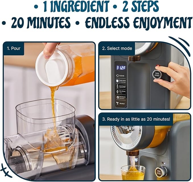 Slushie Machine for Home, No Ice Needed Professional Frozen Drink Maker & Soft-Serve Ice Cream Machine- 1.8 L Capacity Slushy Machine for Margaritas, Daiquiris, Juices, Cocktails, Frappes & More