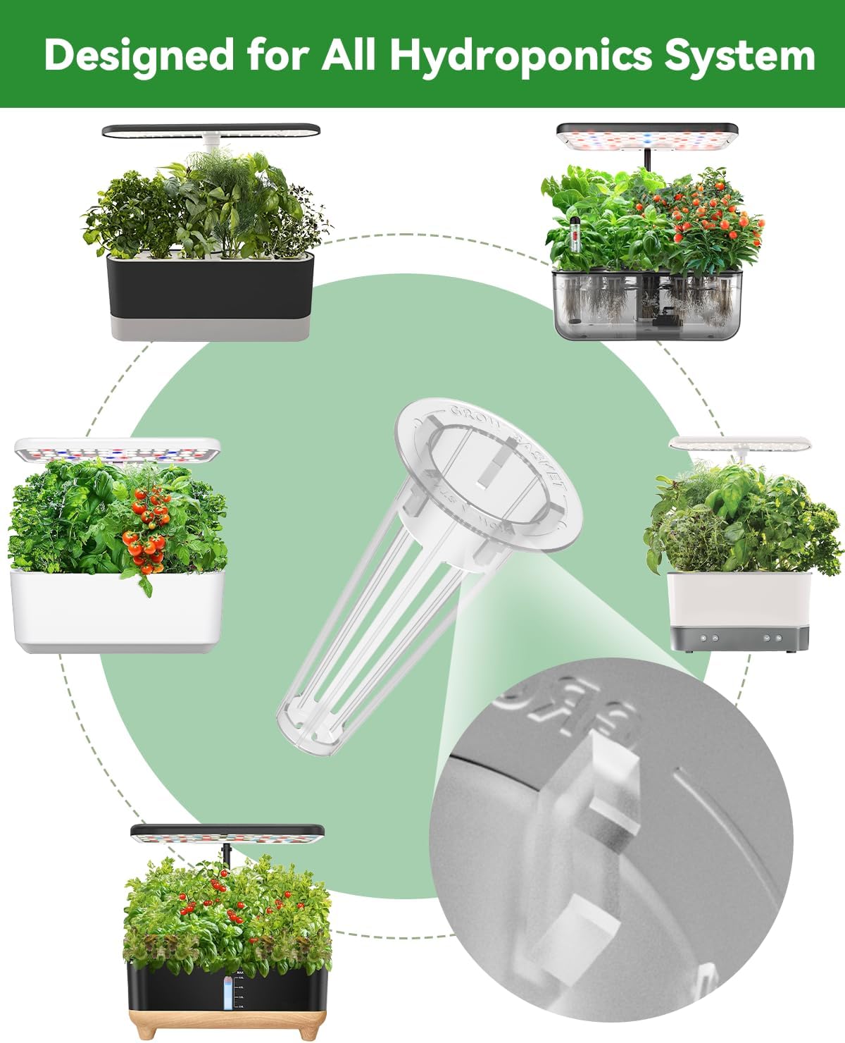 Gourmet Herb Seed Pod Kit Compatible with AeroGarden, idoo, Ahopegarden, Gardencube with Basil, Parsley, Thyme, Mint, Cilantro, Dill, Oregano, Chives - Compatible with All Hydroponics(8-Pod)