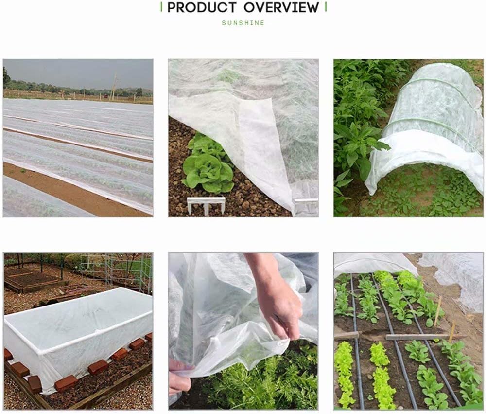 Agfabric Plant Covers Freeze Protection Row Cover 1.2oz 6'x50' Frost Blanket for Freeze Protection,Frost Cloth for Plants,White