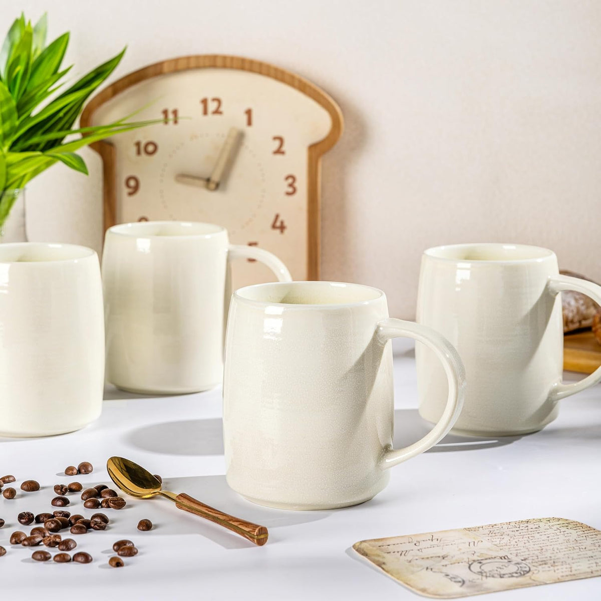 GBHOME Large Coffee Mugs Set of 6, 18oz Handmade Ceramic Coffee Mugs Set with Gradient color for Latte/Tea/Beer/Hot Cocoa, Dishwasher & Microwave Safe