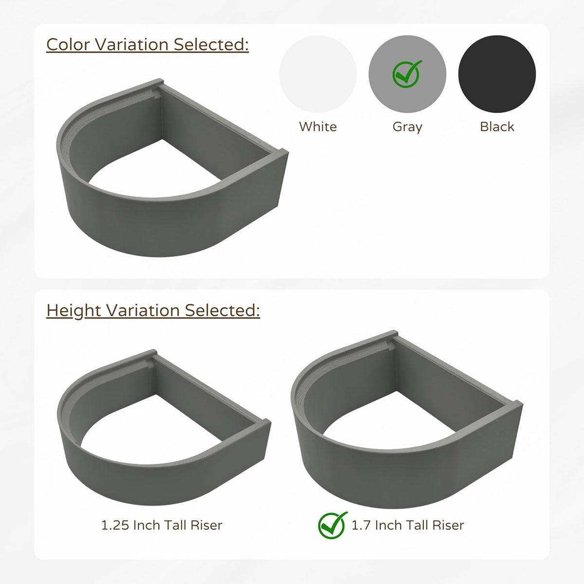 Drip Tray Mug/Cup Riser Made for the Keurig to Reduce Splashes - Riser Only (Gray, K-Slim 1.7 Inches Tall)