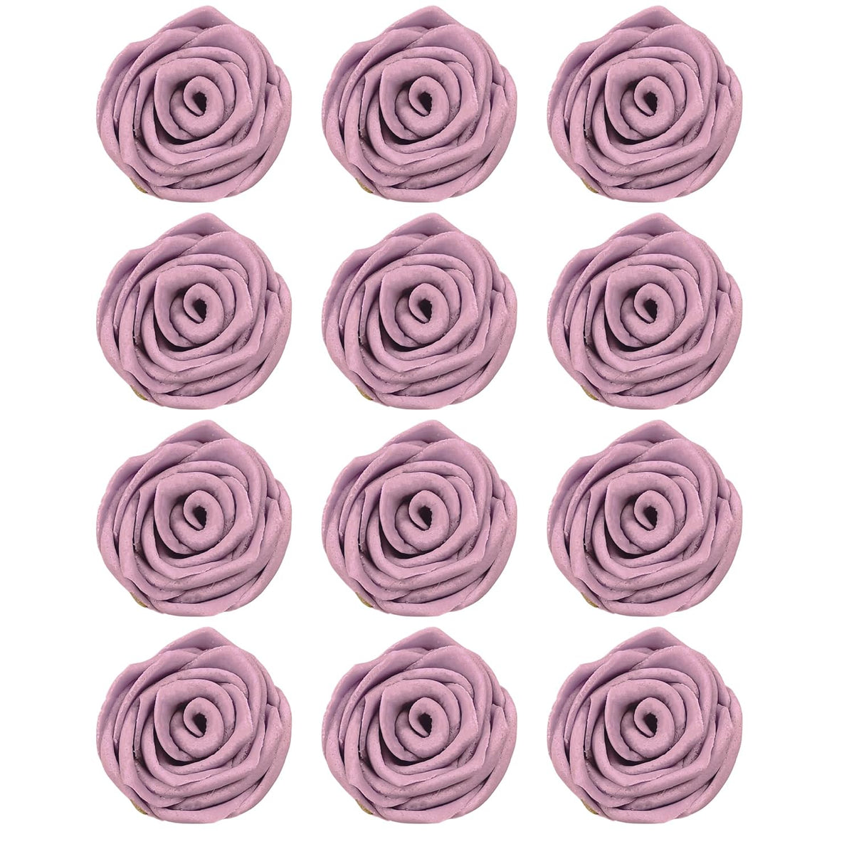 Confect Edible Lavender Rose Toppers – 12-Pack Lilac Roses for Cake & Cupcake Decorating– Stunning Edible Floral Toppers for Desserts- Vegan, Nut-Free, Soy-Free, Dairy-Free, Palm Oil-Free