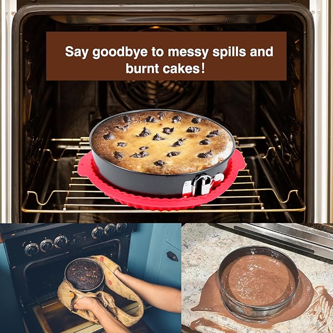 Premium Springform Pan Set - 4, 7, 9, 10 Inches Round Cake Pan set with Removable Bottom for Baking, Nonstick Coating, with Thickened Silicone Cheesecake Pan Protector