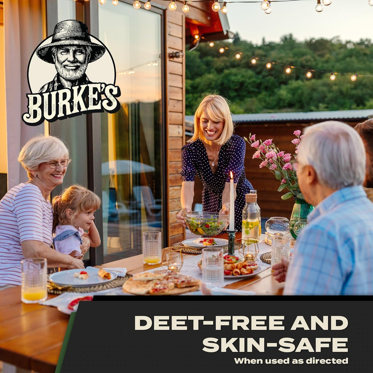 Burke's Mosquito Repel Spray, DEET-Free Mosquito Repellent for Skin & Outdoor Protection, 6 oz (180mL)