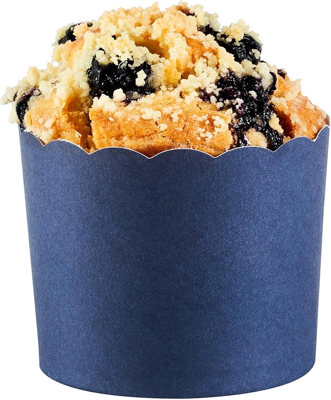 Restaurantware Baking Cups 200 Pack of 6 oz Paper Cupcake Liners Greaseproof Scalloped Oven-Safe Elegant Dessert Muffin Cups Disposable for Parties