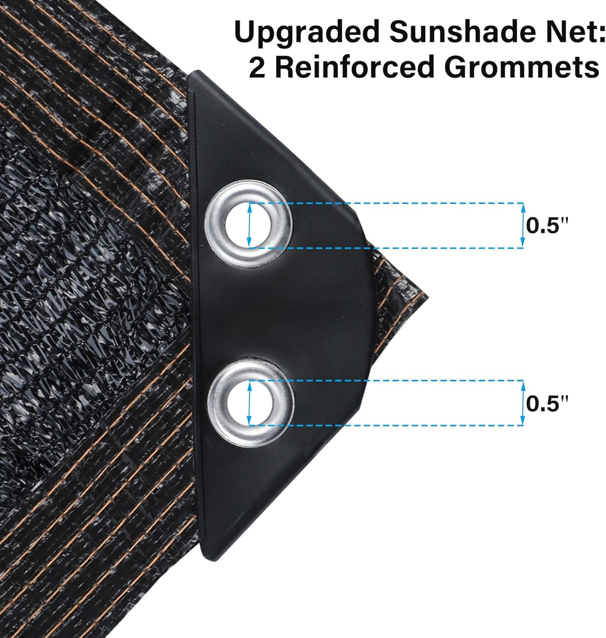 winemana Black Shade Cloth 90%, 8x10 FT Mesh Tarp - Garden Shade for Greenhouse, Patio, Vegetables, Plants Cover and Chicken Coops, Sun Shade Net for Outdoor Protection with Reinforced Grommets
