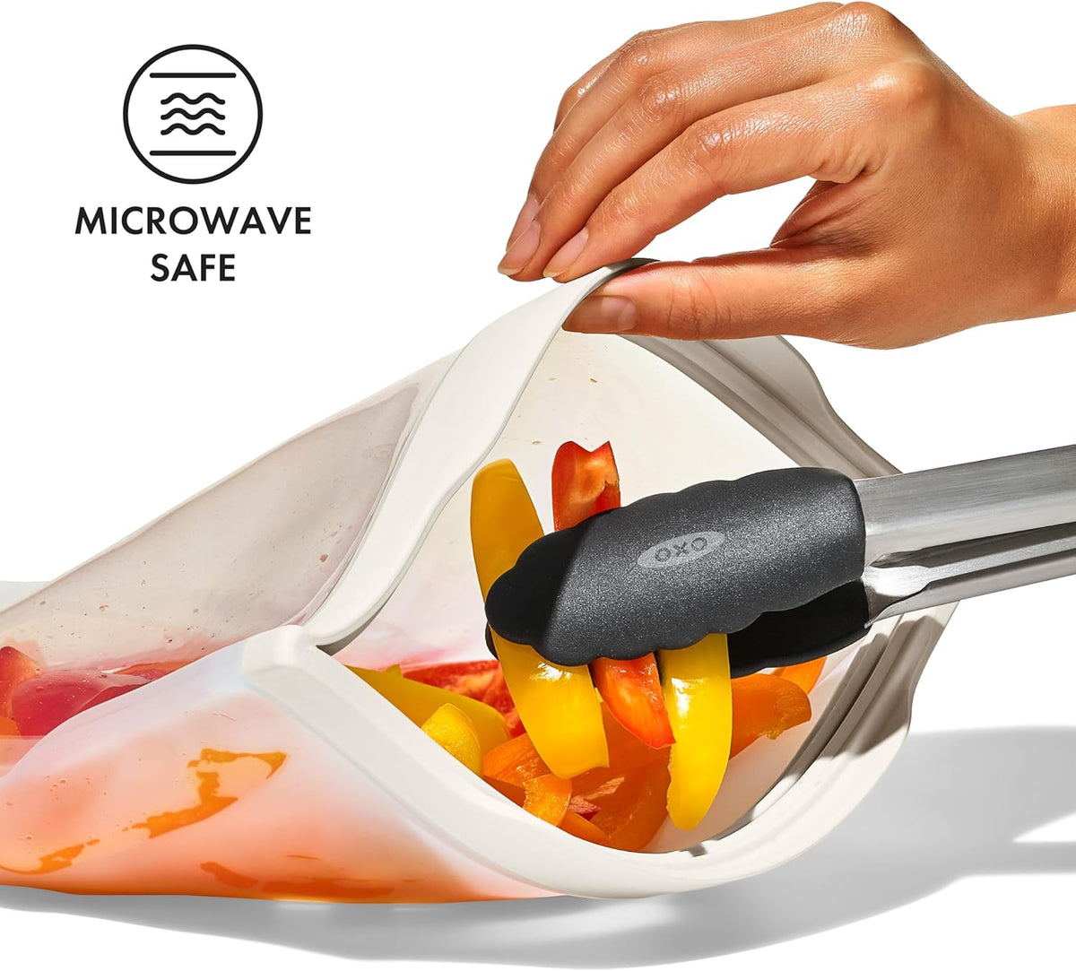 OXO Good Grips Silicone Reusable Bag – Stand-Up Snack (12 oz) – Lagoon